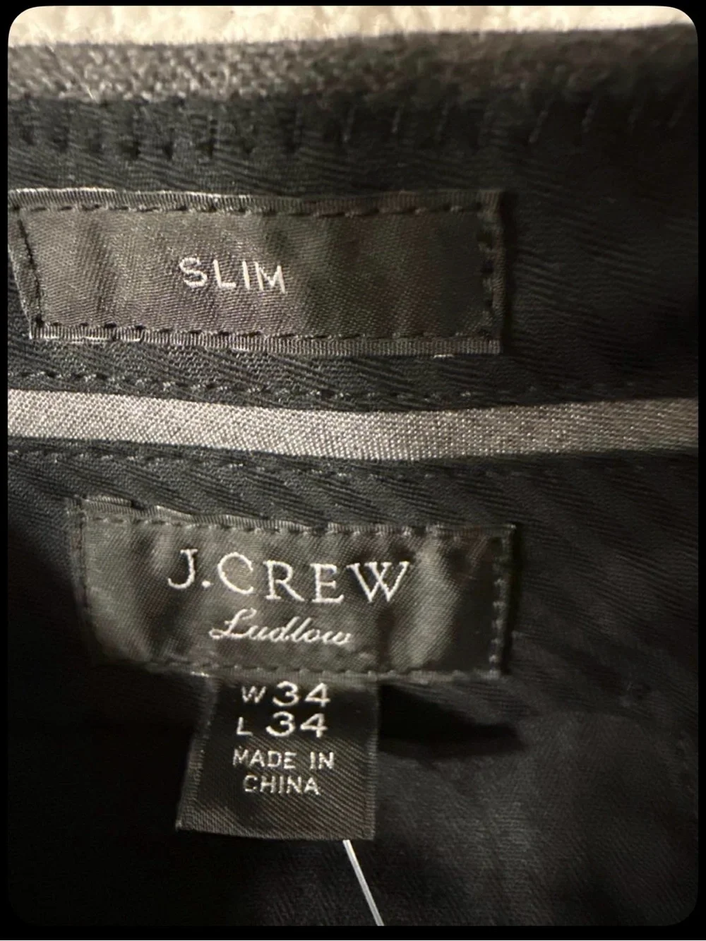 J Crew Ludlow Slim suit 40R /34x34 charcoal gray-moon british cloth wool NWT